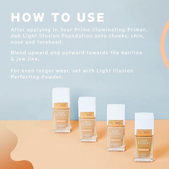 NEW Flower Beauty Light Illusion Foundation Soft Sand M2 Drew Barrymore - Picture 6 of 6